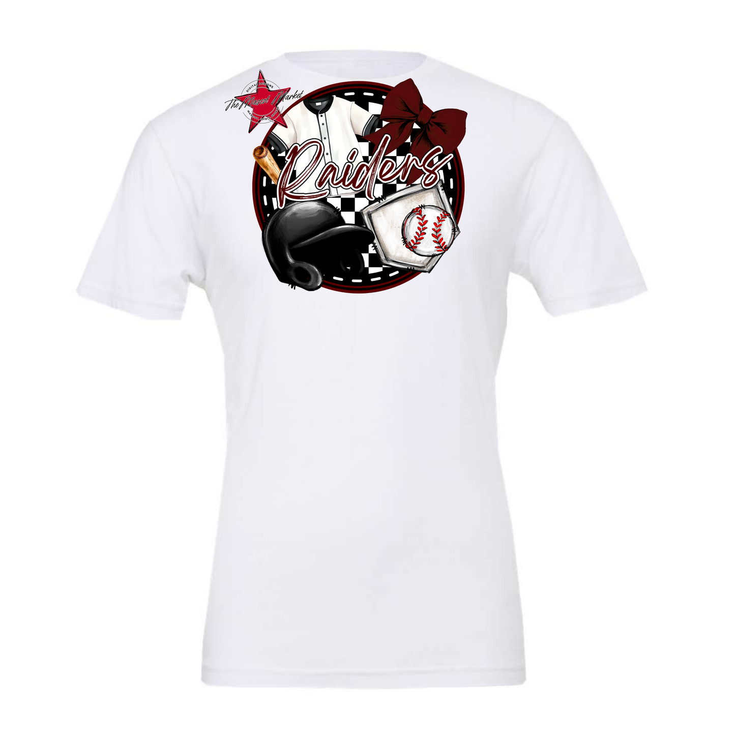 Raiders Circle Baseball Design-Maroon