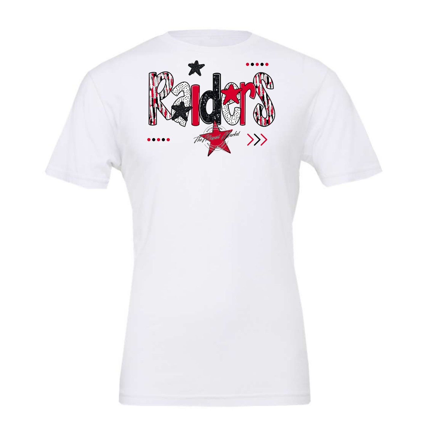 Raiders Brushstroke Alpha w Arrows-Red