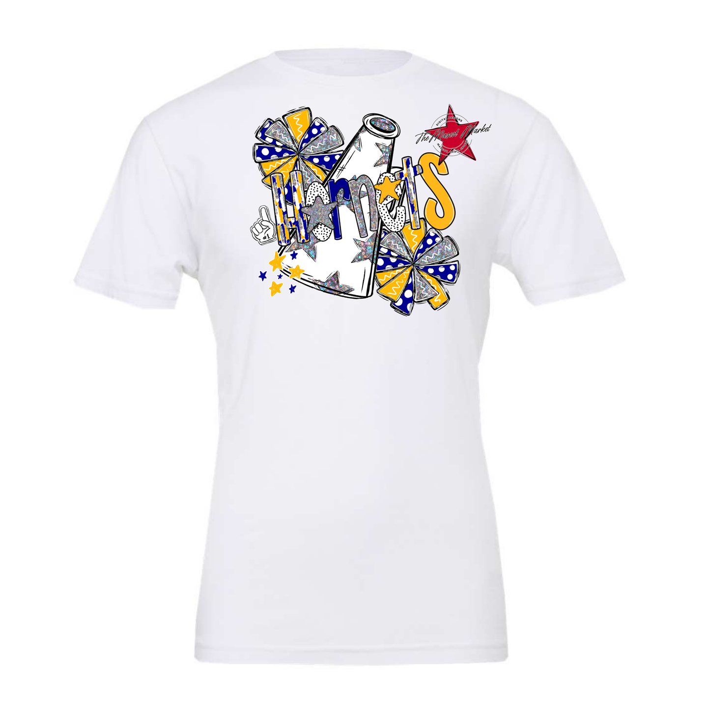 Hornets Cheer Megaphone Scrape-Blue-Yellow