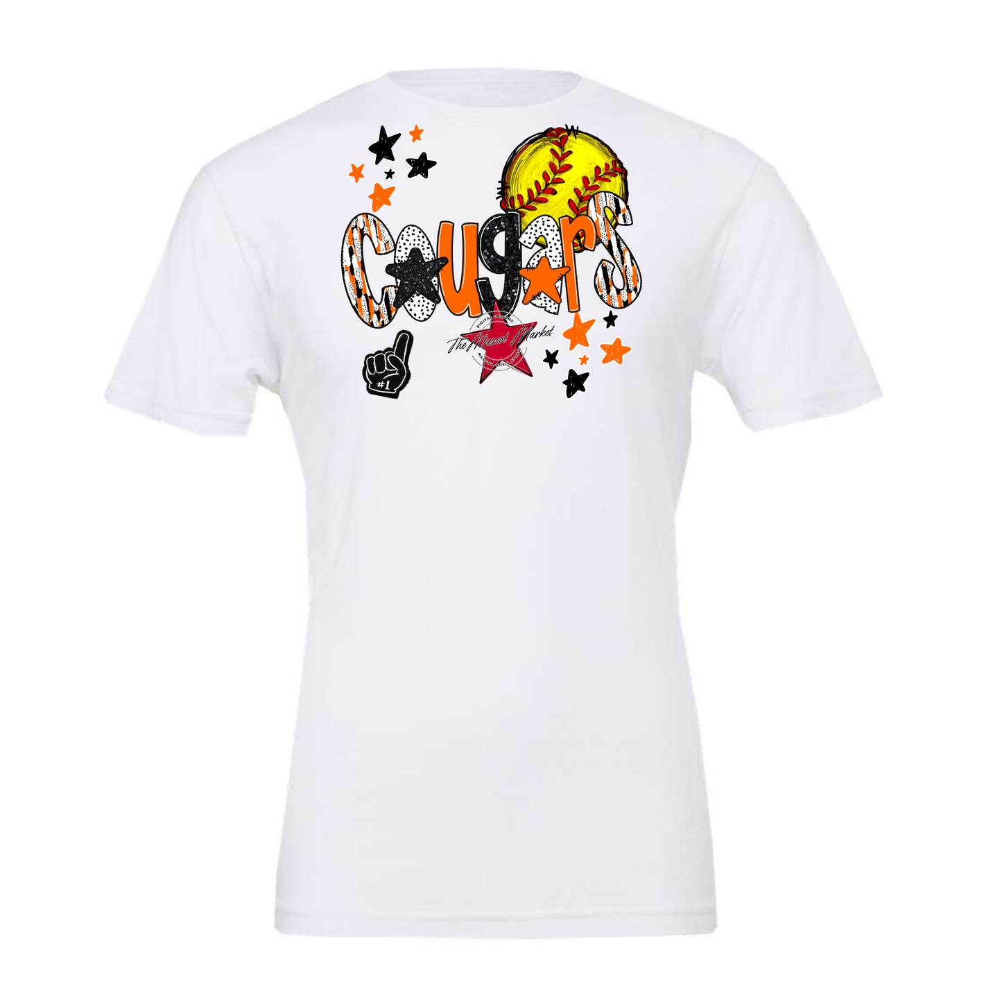 Cougars Softball Scrape-Orange