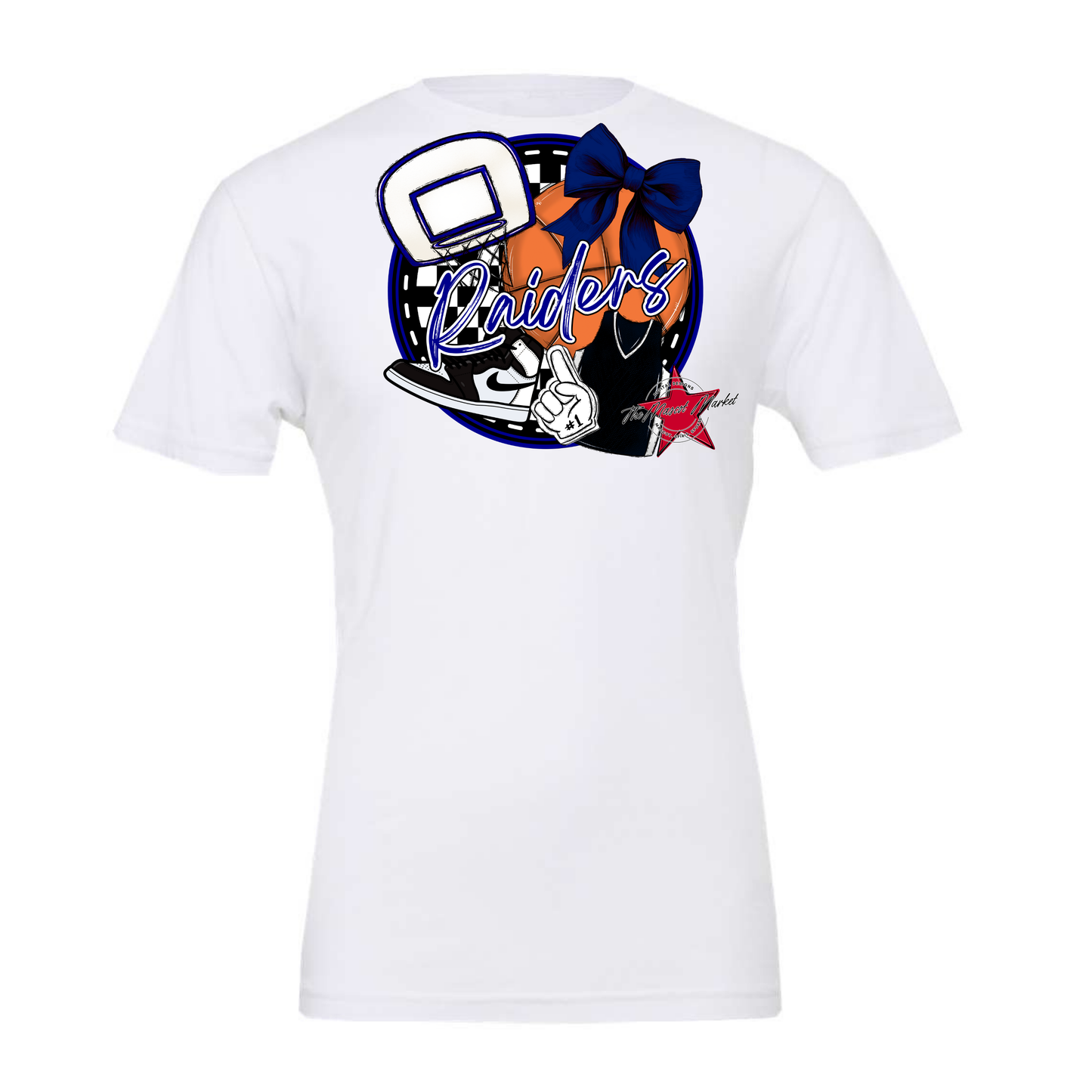 Raiders Circle Basketball Design-Blue