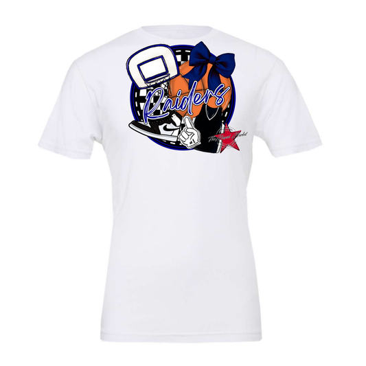 Raiders Circle Basketball Design-Blue