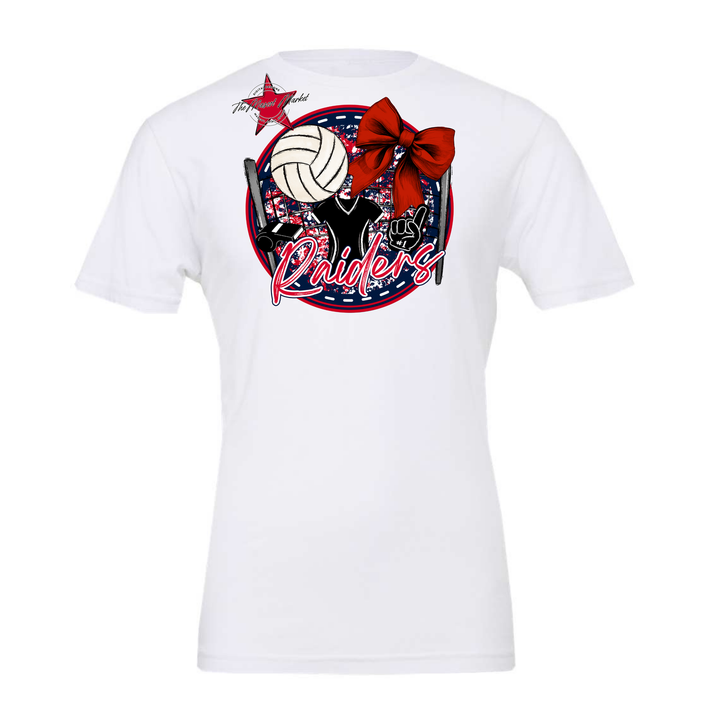 Raiders Circle Volleyball Design-Navy-Red