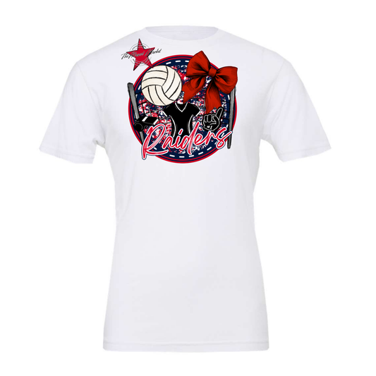 Raiders Circle Volleyball Design-Navy-Red