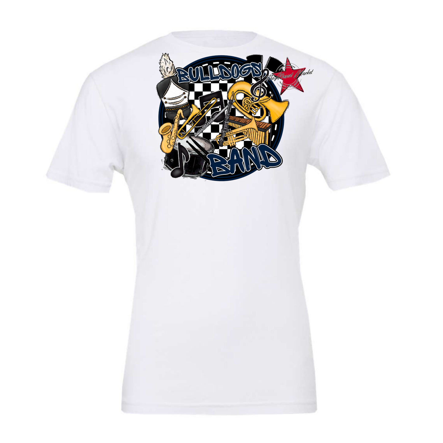 Bulldogs Circle Band Design-Navy