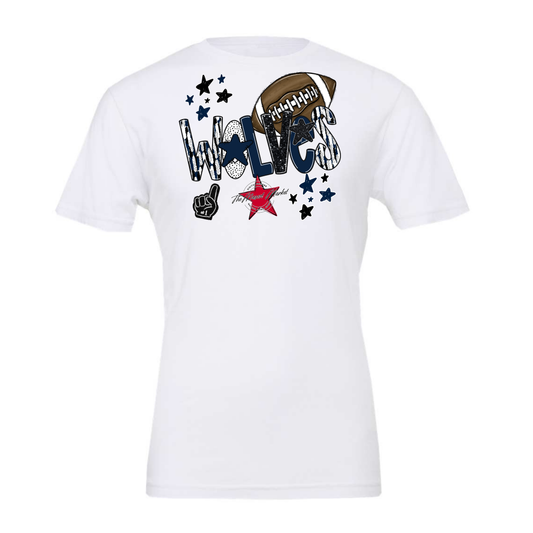 Wolves Football Scrape-Navy