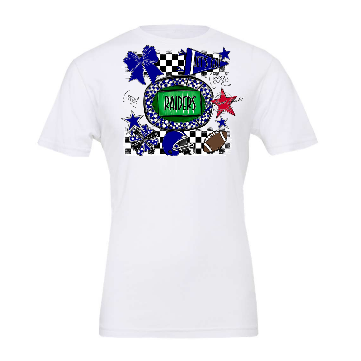 Raiders Checkers Spirit Design-Blue