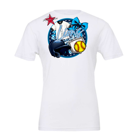 Lions Circle Softball Design-Navy-Carolina Blue