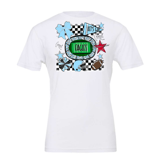 Eagles Checkers Spirit Design-Columbia Blue