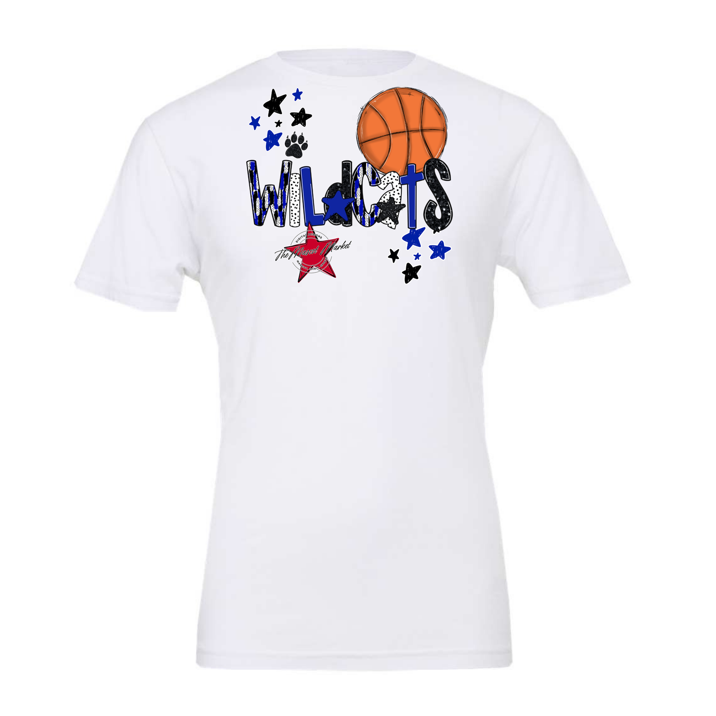 Wildcats Basketball Scrape-Royal Blue