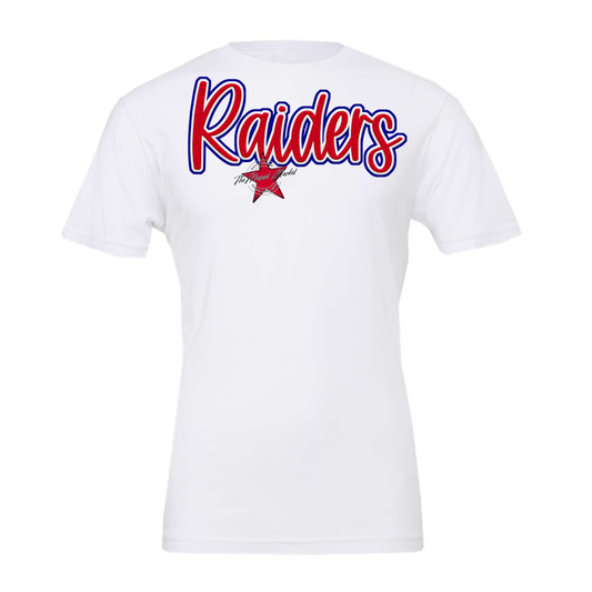 Raiders Faux Chenille Patch-Blue-Red