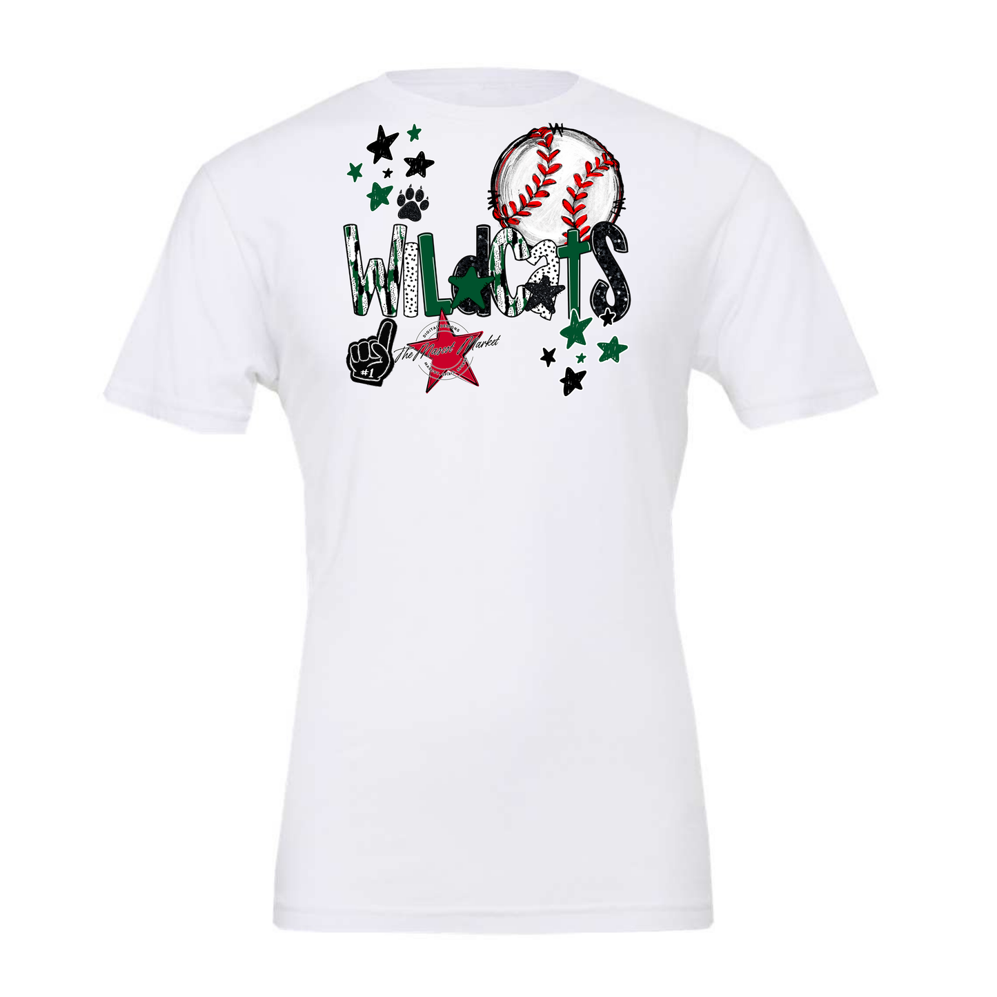 Wildcats Baseball Scrape-Green