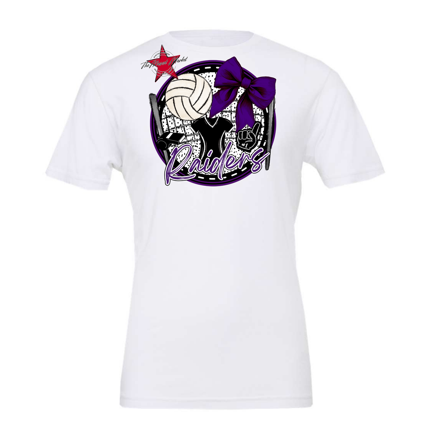 Raiders Circle Volleyball Design-Purple