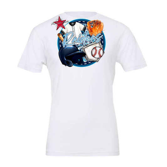 Raiders Circle Baseball Design-Navy-Carolina Blue