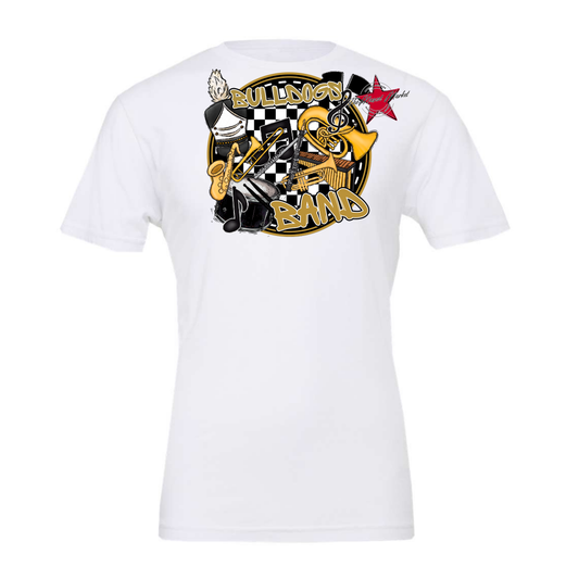 Bulldogs Circle Band Design-Gold