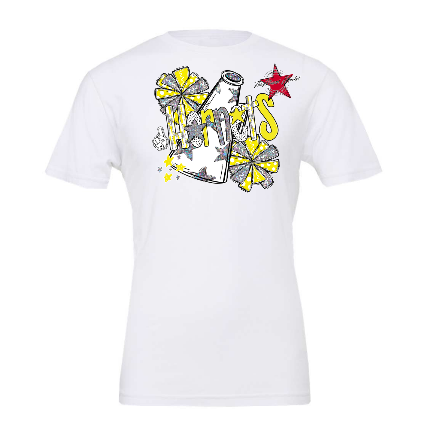 Hornets Cheer Megaphone Scrape-Bright Yellow