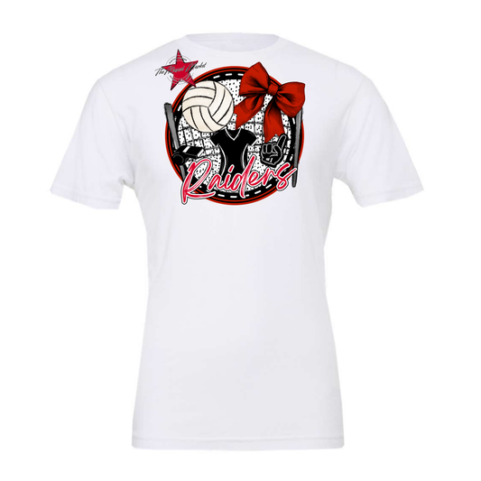Raiders Circle Volleyball Design-Red