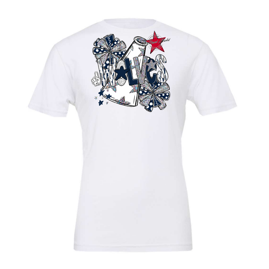 Wolves Cheer Megaphone Scrape-Navy