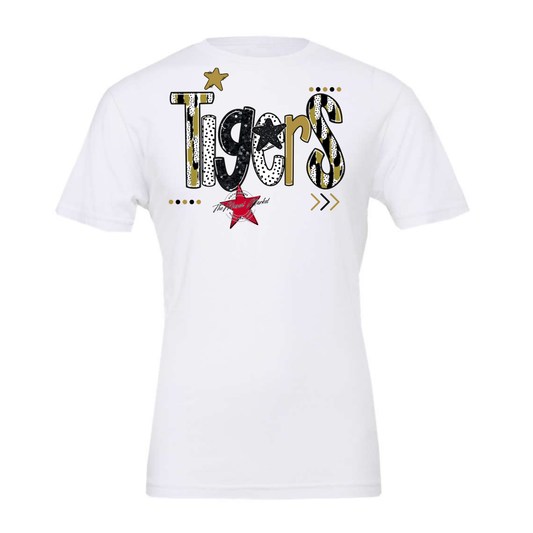 Tigers Brushstroke Alpha w Arrows-Gold