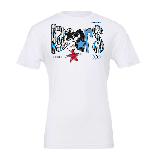 Bears Brushstroke Alpha Design-Carolina Blue