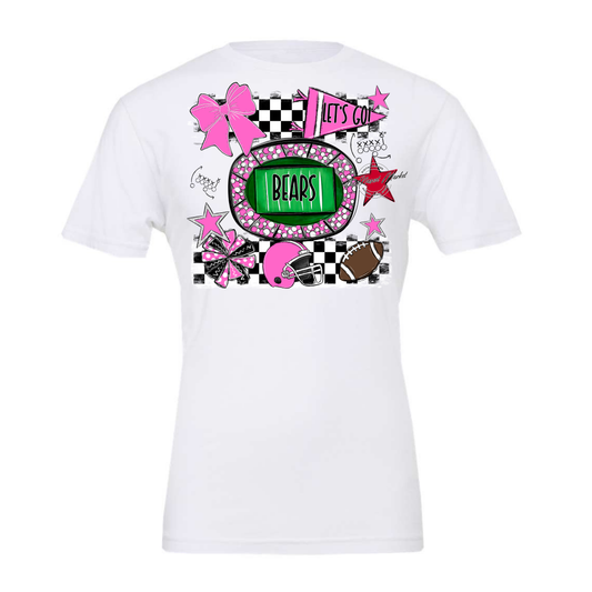 Bears Checker Spirit Design-Baby Pink