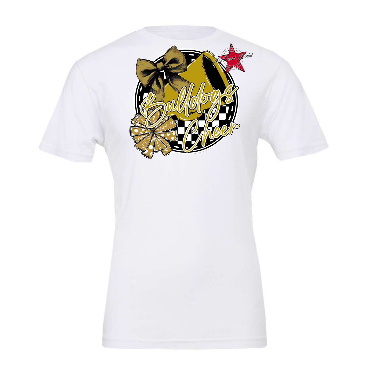 Bulldogs Circle Cheer Design-Gold