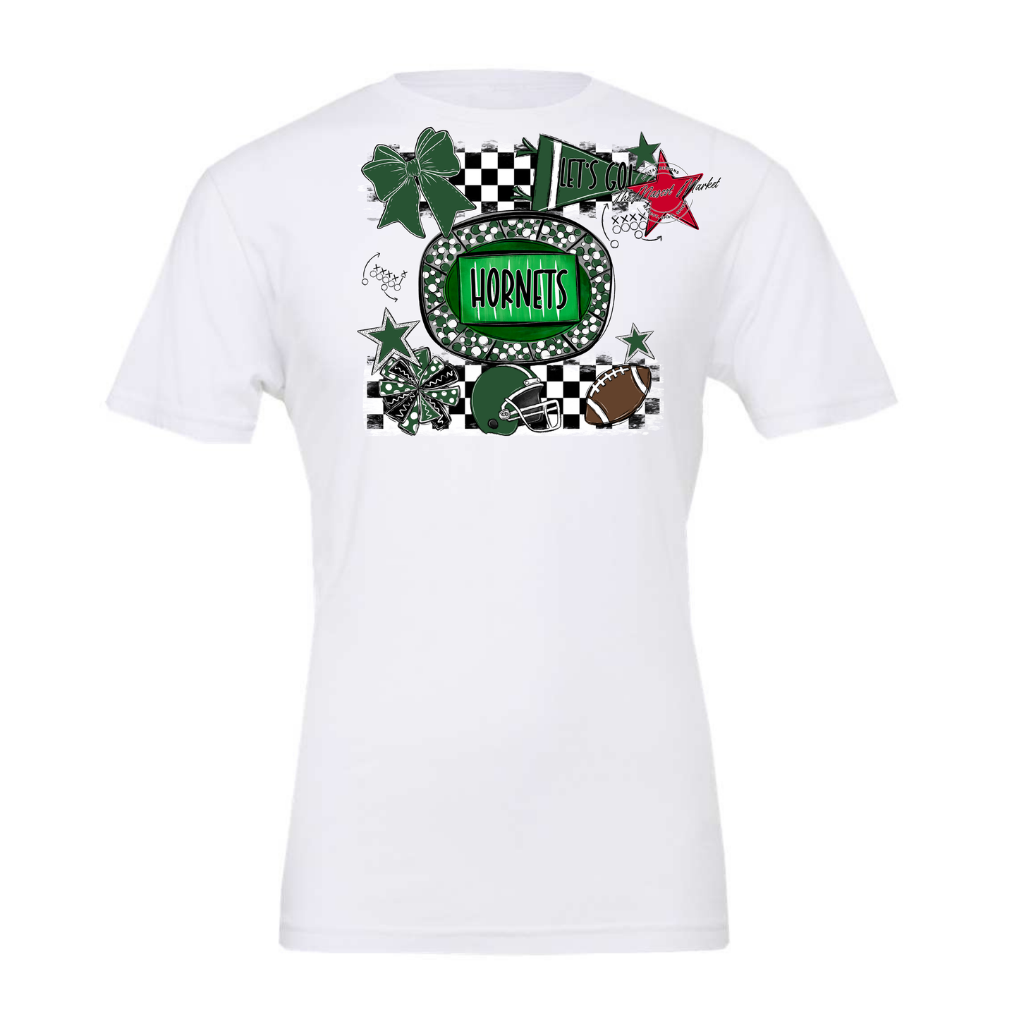 Hornets Checkers Spirit Design-Green