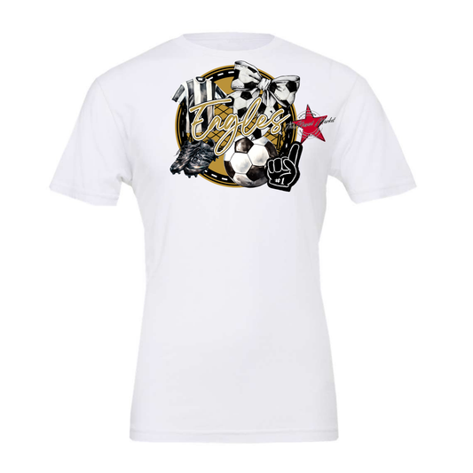 Eagles Circle Soccer Design-Gold
