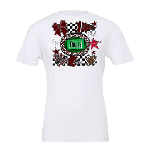 Eagles Checkers Spirit Design-Maroon
