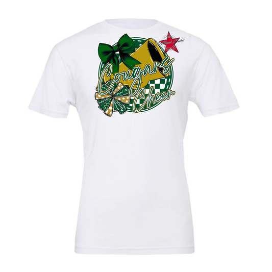 Cougars Circle Cheer Design-Green-Gold