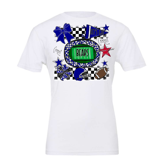 Bears Checker Spirit Design-Blue