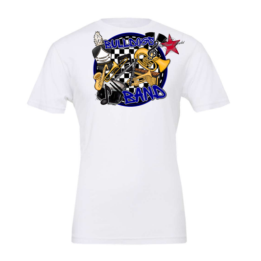 Bulldogs Circle Band Design-Blue