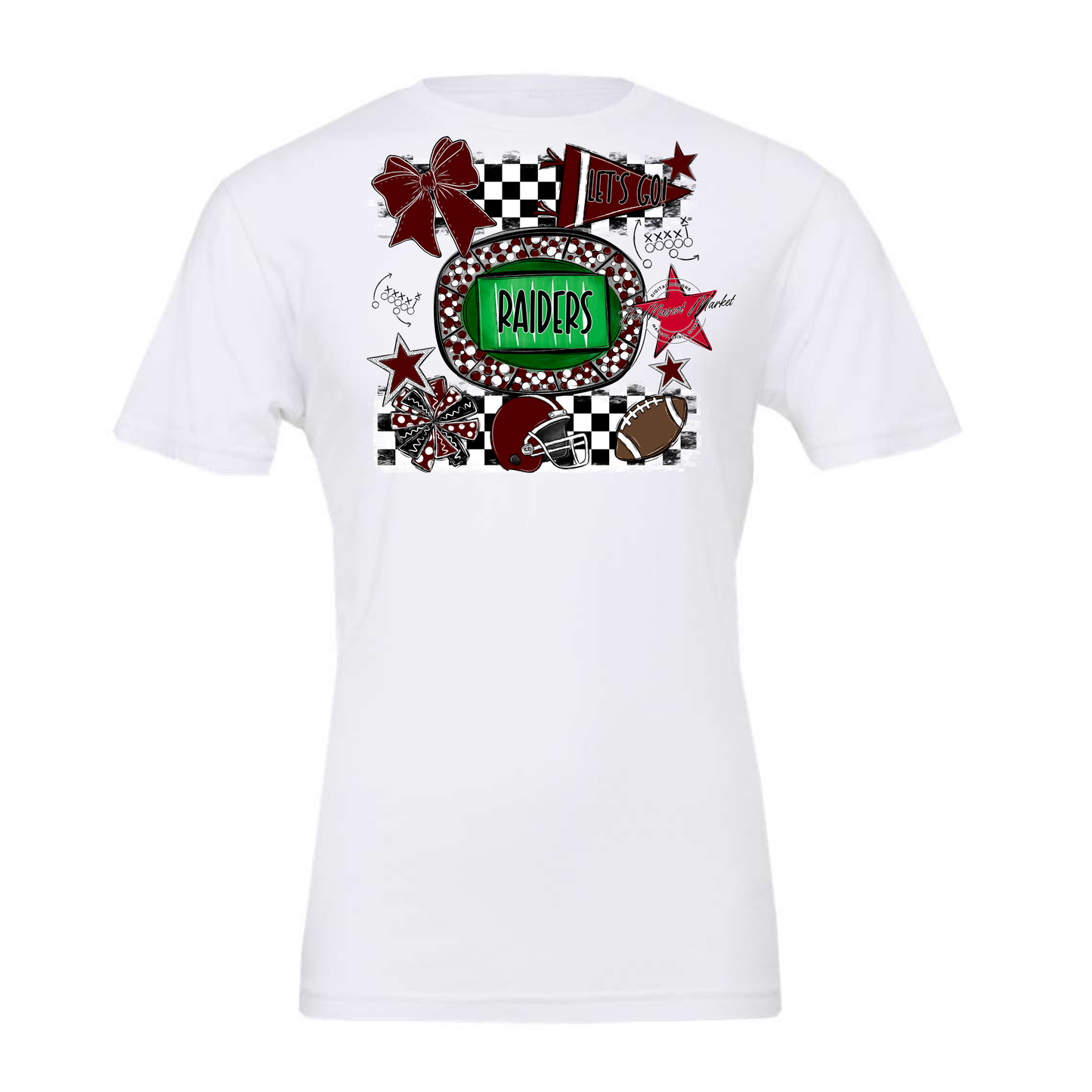 Raiders Checkers Spirit Design-Maroon