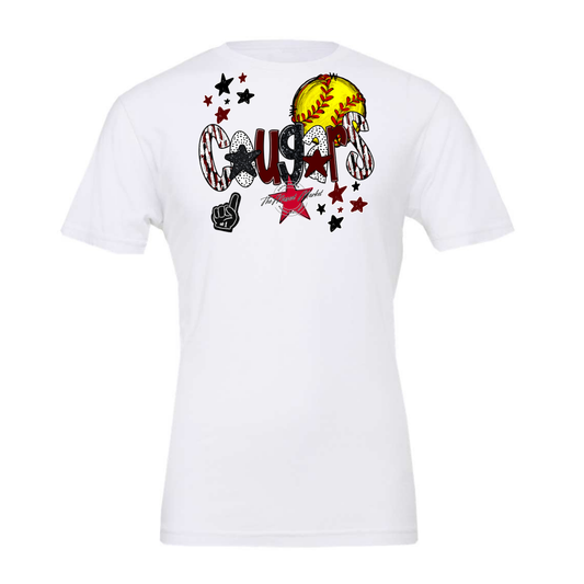 Cougars Softball Scrape-Maroon