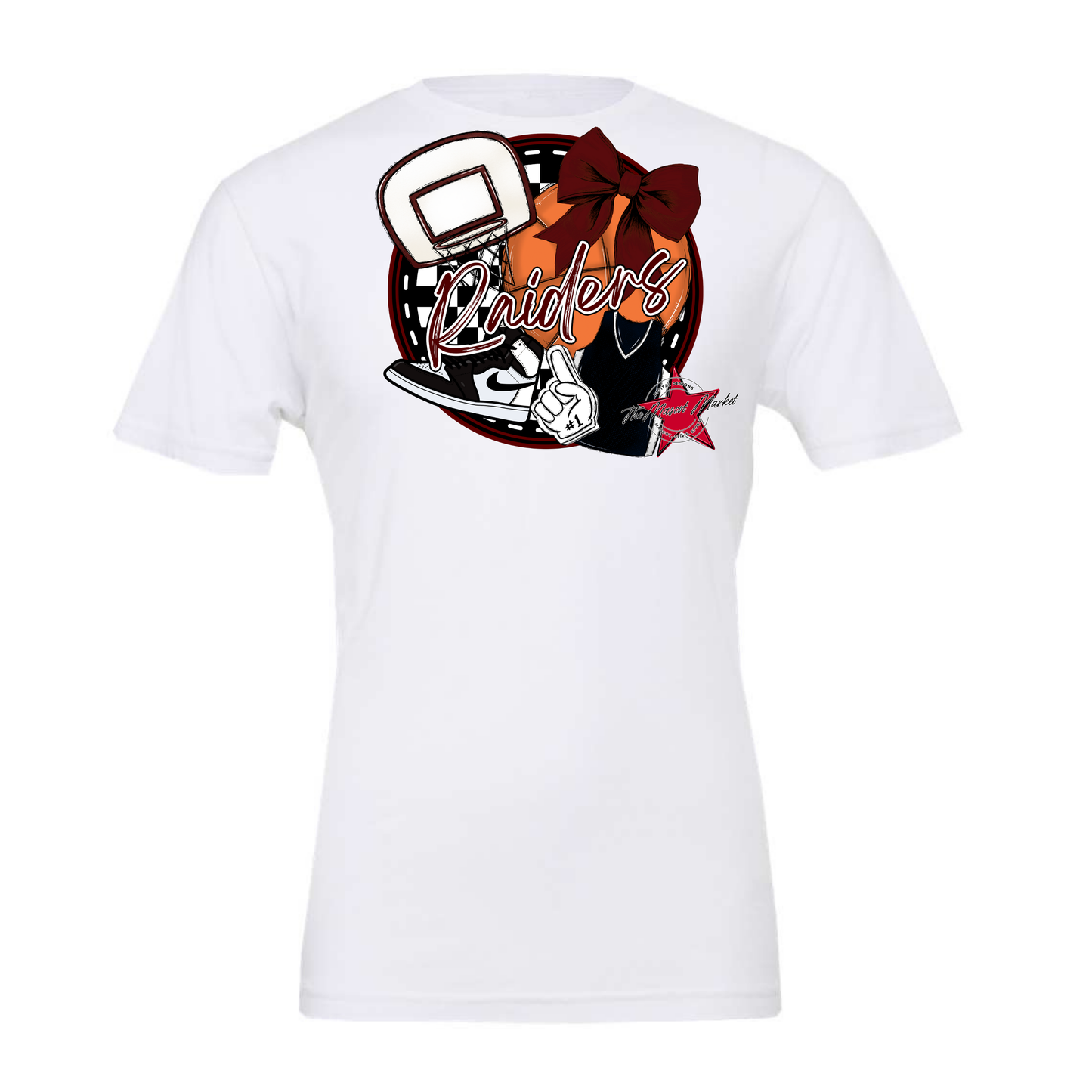 Raiders Circle Basketball Design-Maroon