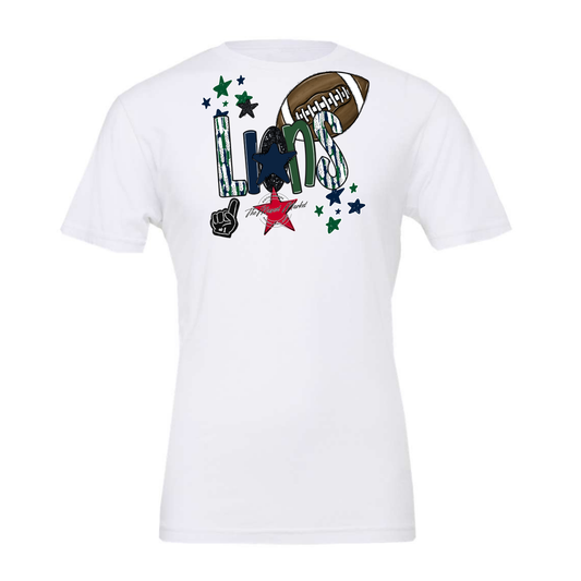 Lions Football Scrape-Navy-Green