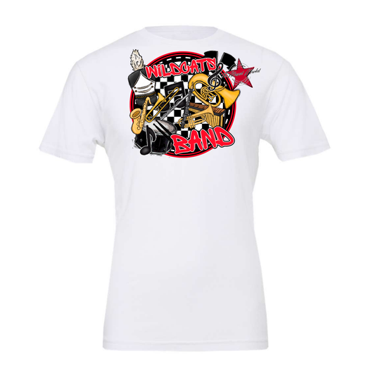Wildcats Circle Band Design-Red