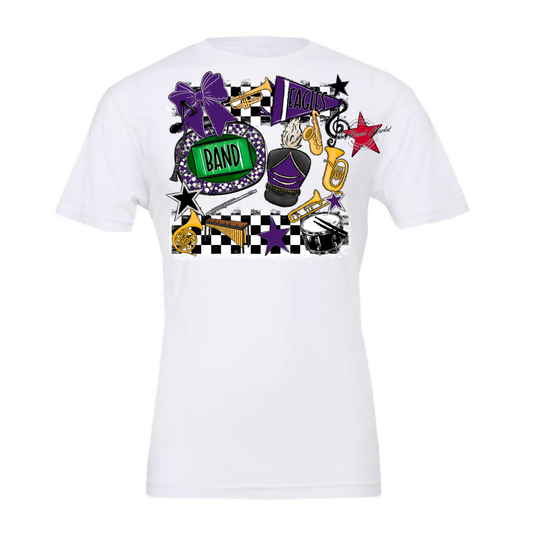 Eagles Band Checkers Design-Purple