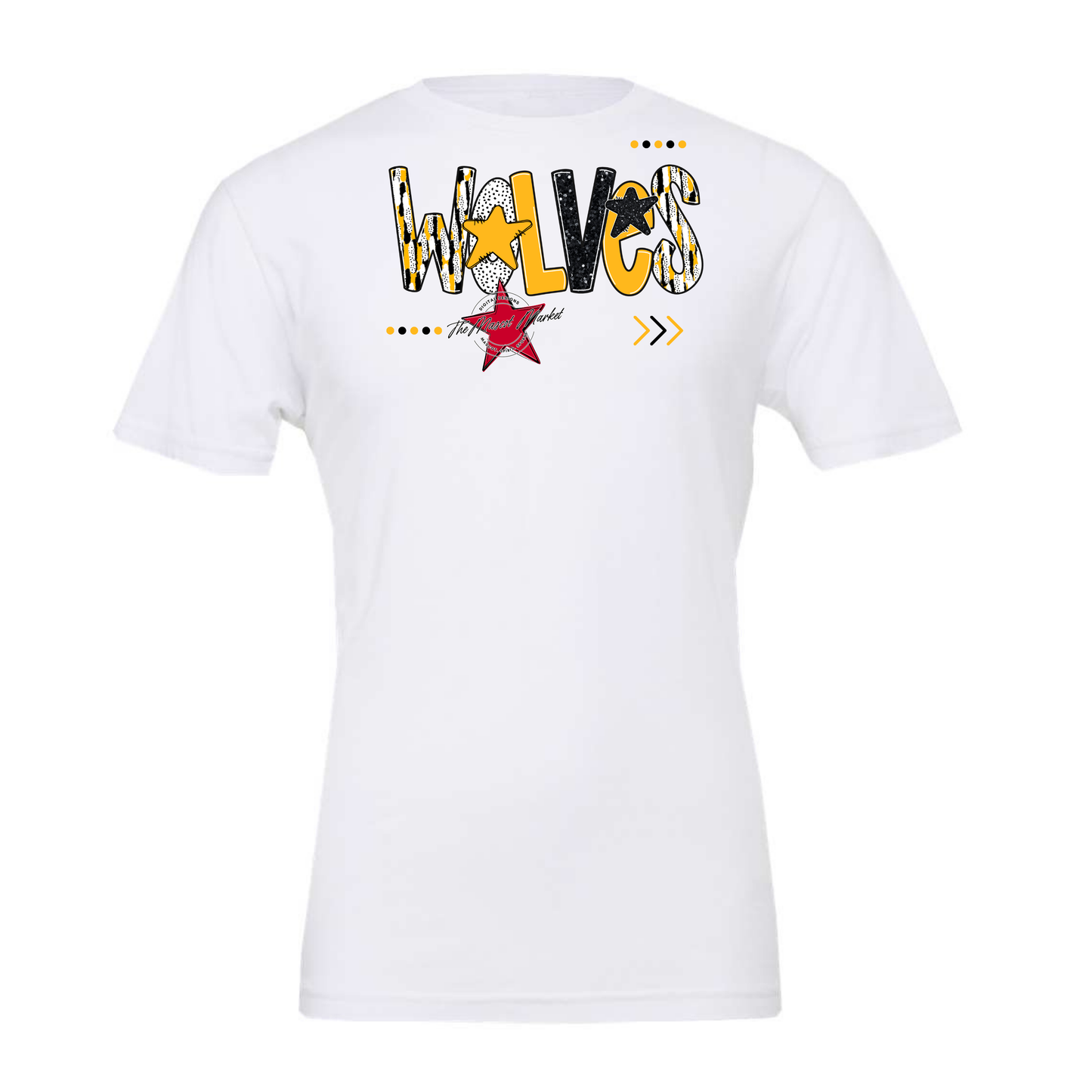 Wolves Brushstroke Alpha w Arrows-Yellow