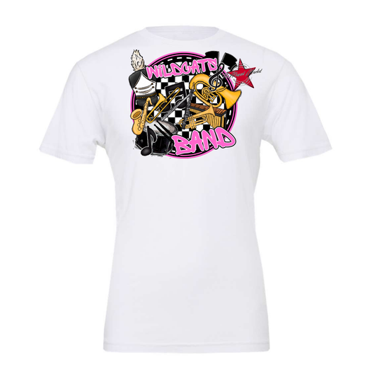 Wildcats Circle Band Design-Baby Pink