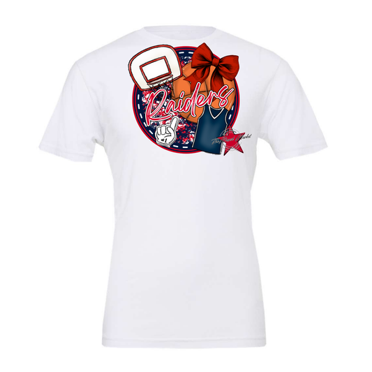Raiders Circle Basketball Design-Navy-Red