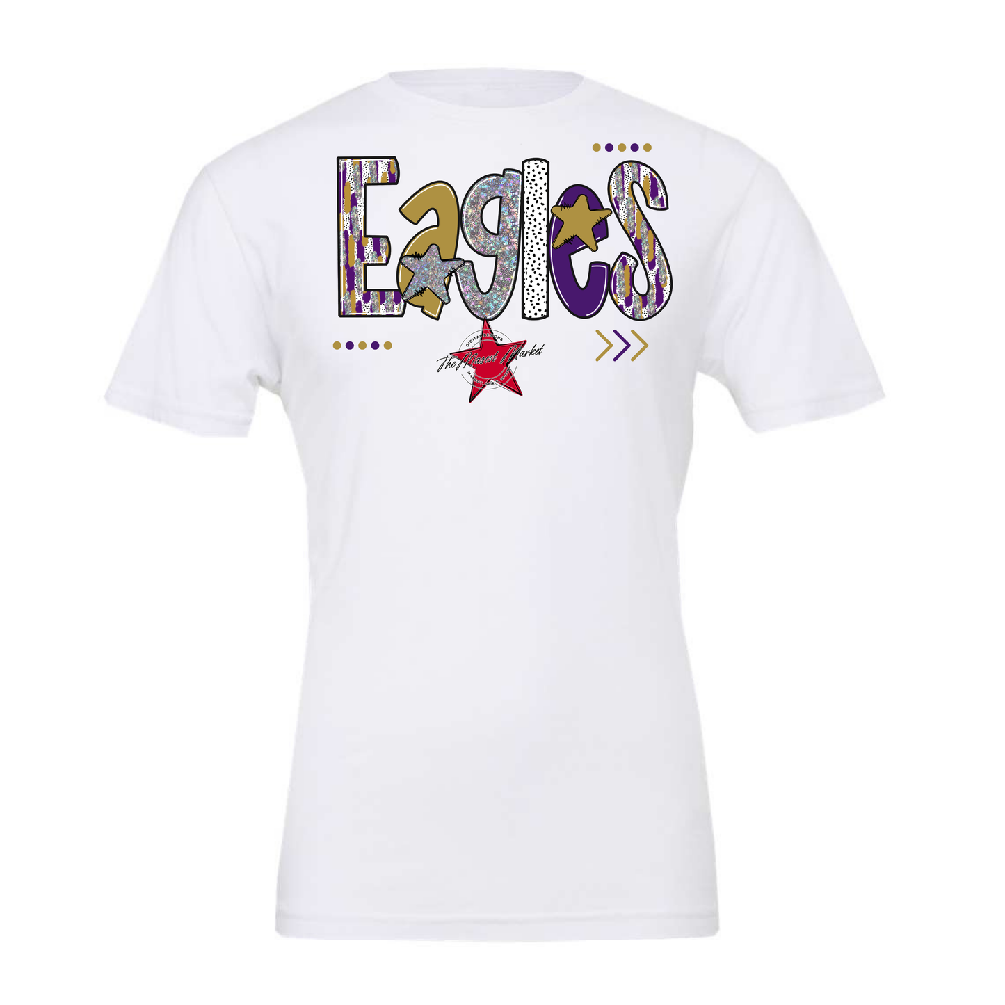 Eagles Brushstroke Alpha Design-Purple-Gold