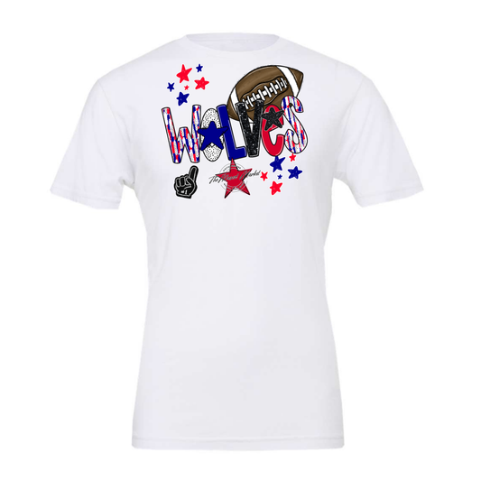 Wolves Football Scrape-Blue-Red