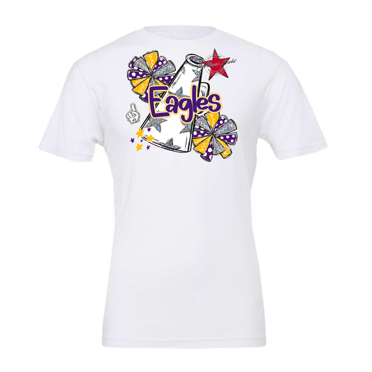 Eagles Alpha Cheer Megaphone-Purple-Yellow