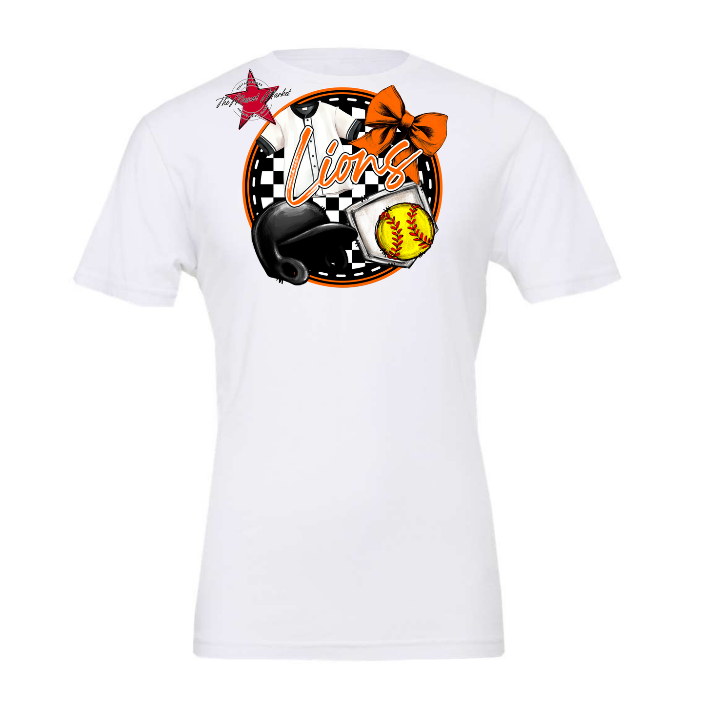 Lions Circle Softball Design-Orange