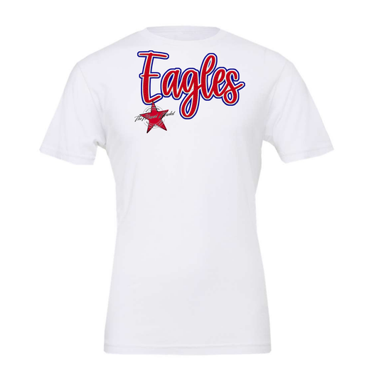 Eagles Faux Chenille Patch-Carolina Blue-Red