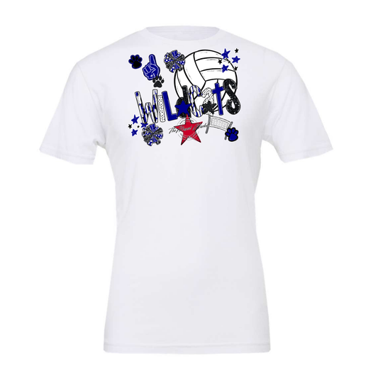 Wildcats Volleyball Scrape-Blue