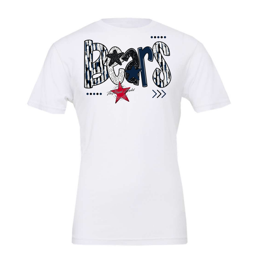 Bears Brushstroke Alpha Design-Navy