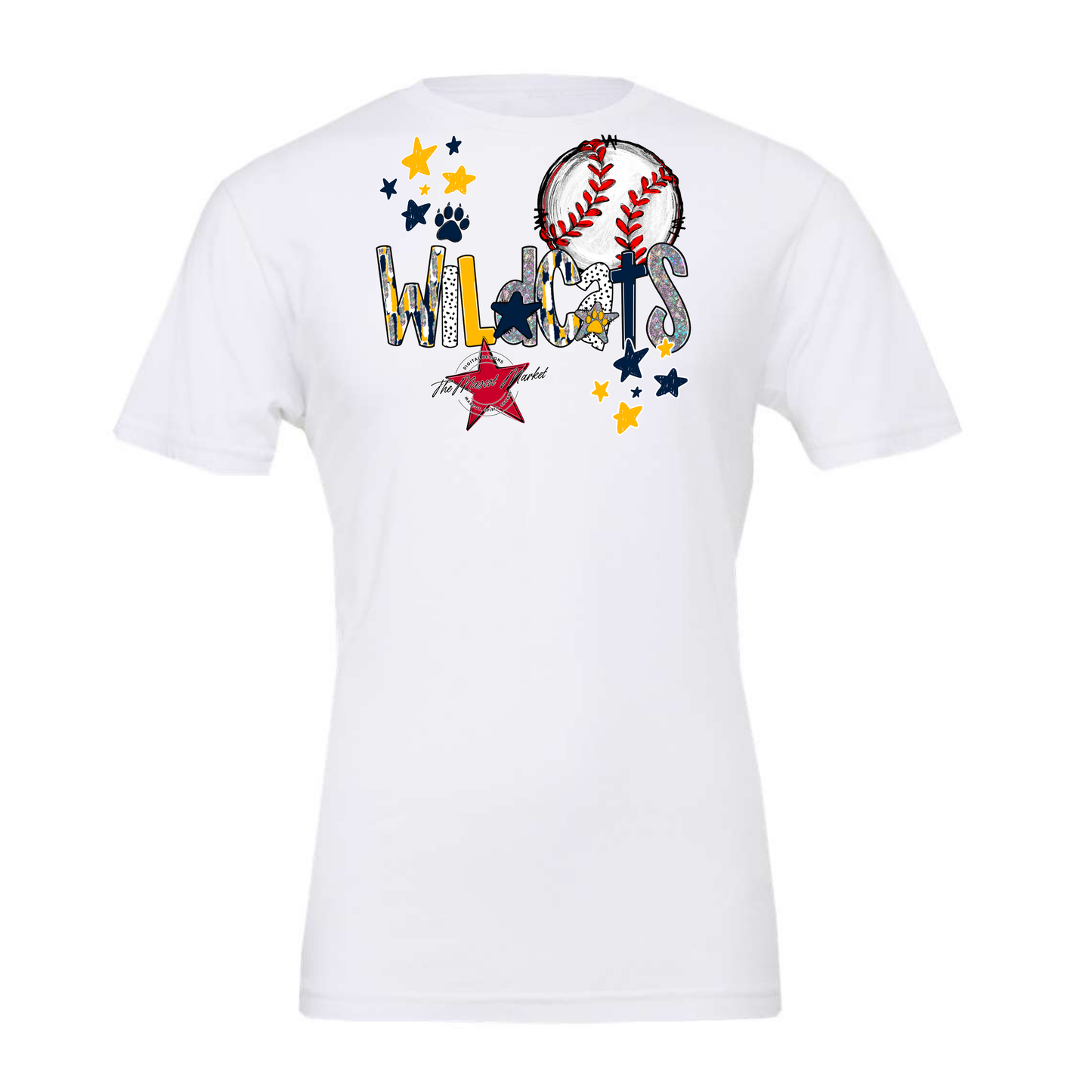 Wildcats Baseball Scrape-Navy-Yellow