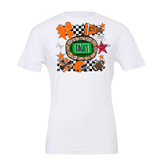 Eagles Checkers Spirit Design-Orange